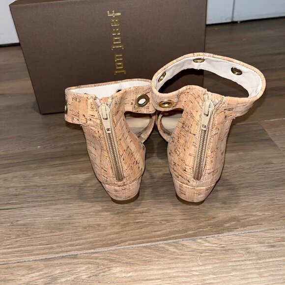NWT ANTHROPOLOGIE Jon Josef Right Natural Cork Wedge Sandals  10 - Picture 3 of 5